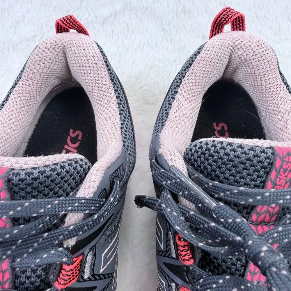 ASICS Gel-Venture 8 Womens Trail Running Shoes Grey Peach Size 7.5 Wide Sneakers